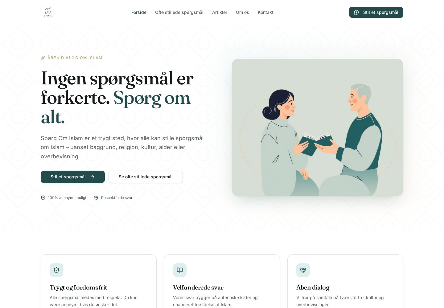 Skærmbillede af Spørg om Islam